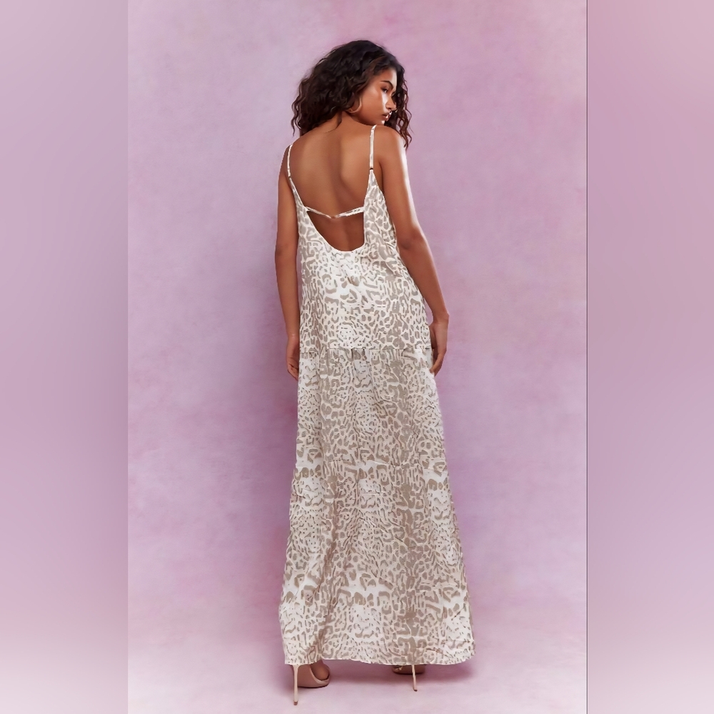 Missguided Cheetah Animal Print Long Maxi Dress